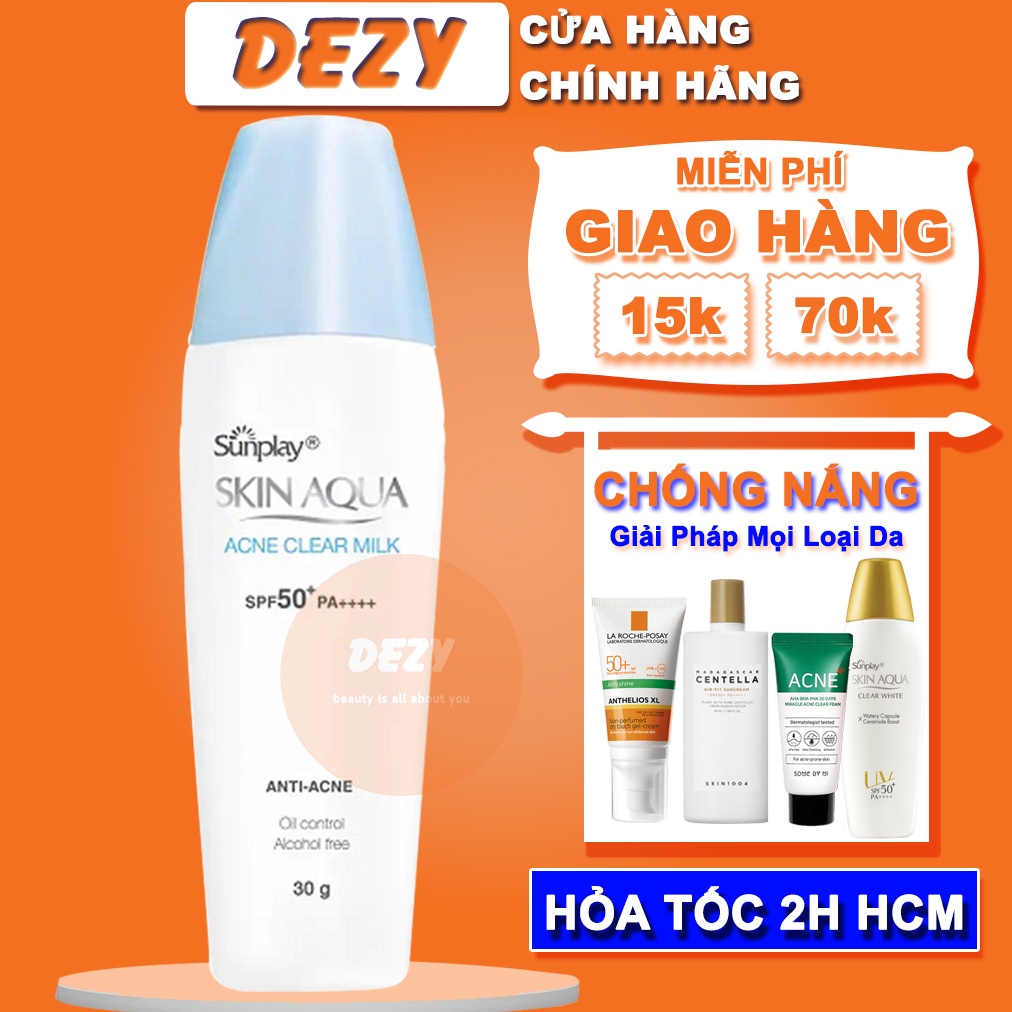 Kem Chống Nắng Skin Aqua Cho DA MỤN CHÍNH HÃNG Ngừa Mụn Acne Clear  Kcn Sunplay Rohto Dưỡng Ẩm Da Dầu Da Nhạy Cảm Dezy | BigBuy360 - bigbuy360.vn