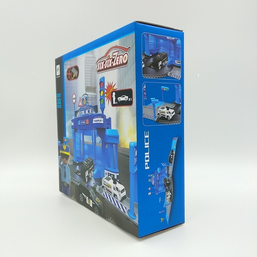 Đồ chơi lắp ráp thông minh tiNiToy mô hình trạm và xe cảnh sát 660-A80