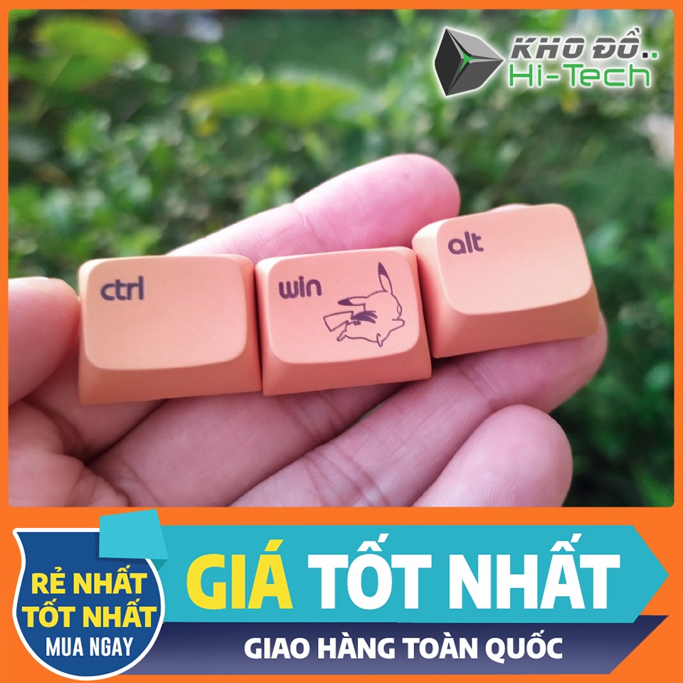 Nút keycap PIKACHU XDA lẻ 💖 𝘍𝘳𝘦𝘦𝘴𝘩𝘪𝘱 💖XDA profiile 9.5mm - dày dặn, cao - không cấn switch trên bàn phím cơ mạch ngược