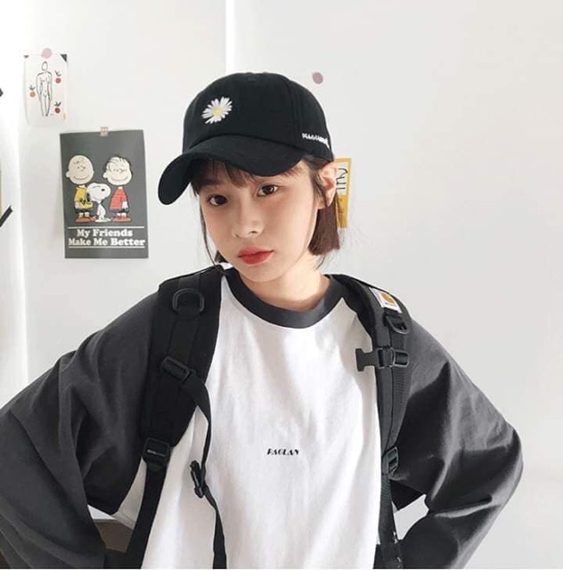 Mũ lưỡi trai hoa cúc_mũ vành
