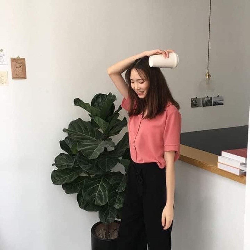 {TRẢ ORDER} Áo sơ mi cổ vest cực xinh