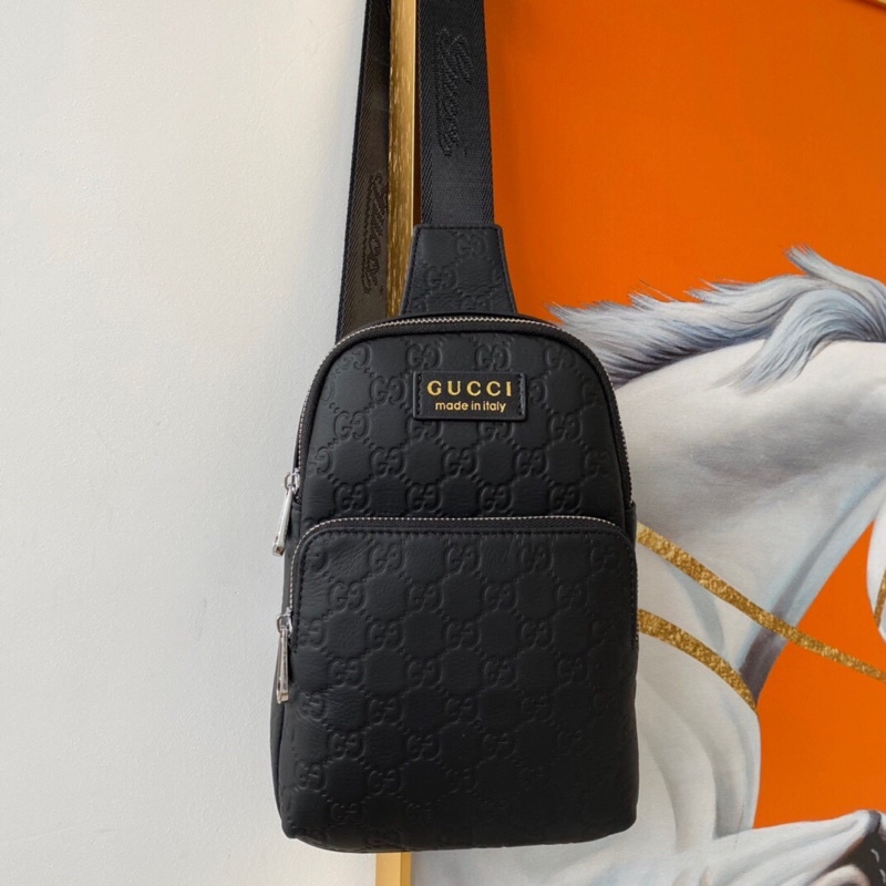 Túi đeo chéo/đeo ngực cao cấp thương hiệu Gucci GC/GG da thật