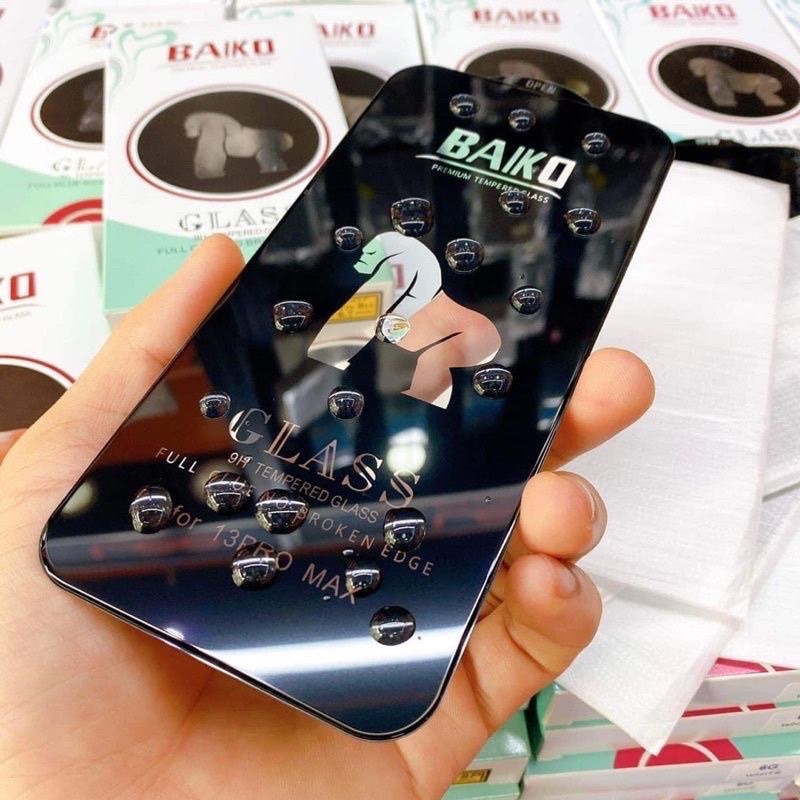 Kính cường lực BAIKO Full màn dẻo cho iPhone 13 Pro Max, 13, 12 Pro Max, 11, XR, XS Max bảo vệ màng loa