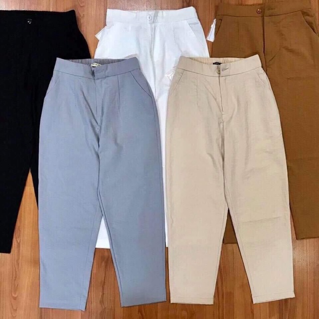 Quần baggy đũi Nhật kiểu dáng xinh xắn | BigBuy360 - bigbuy360.vn