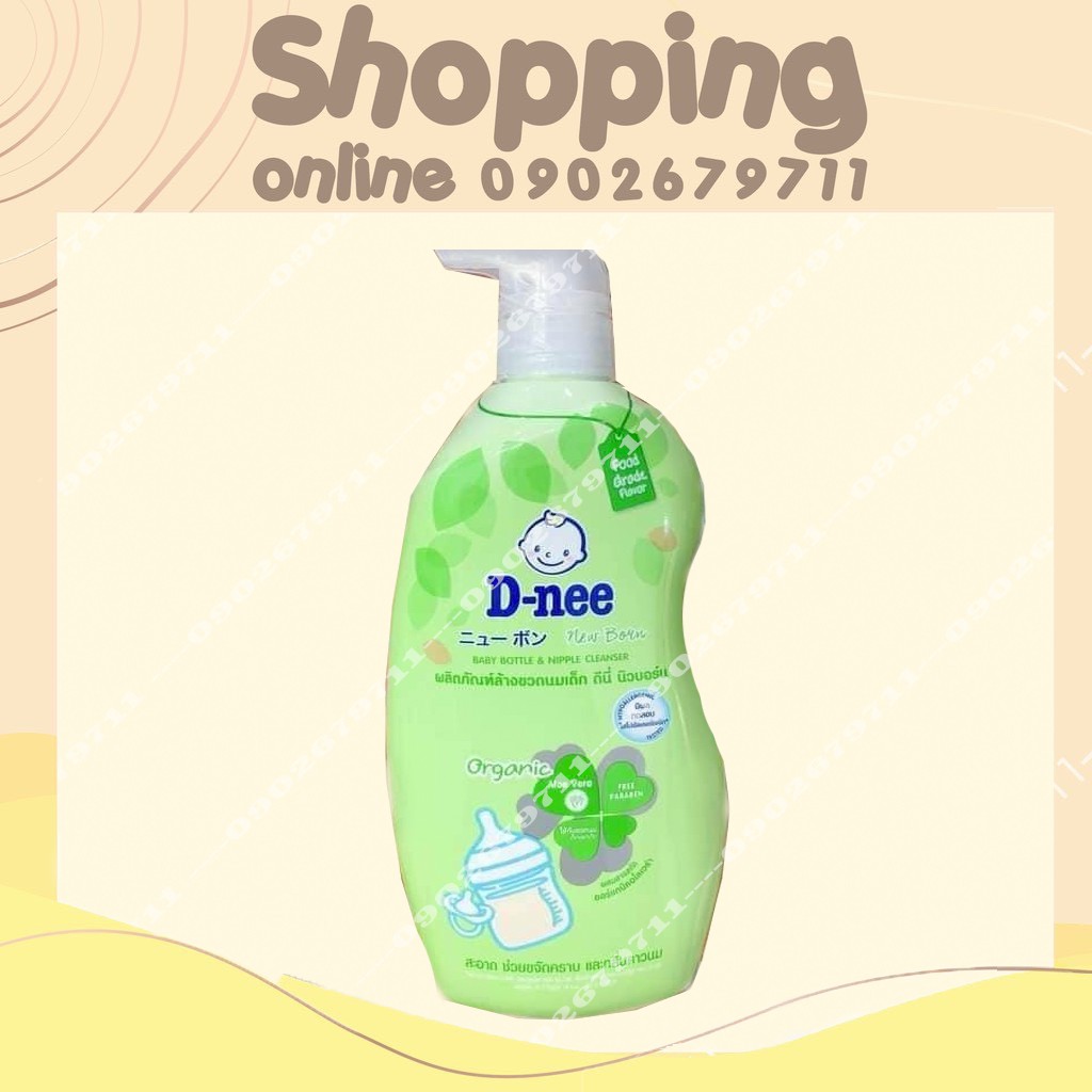 [Mẫu Mới] Nước rửa bình sữa Dnee chai 620ml