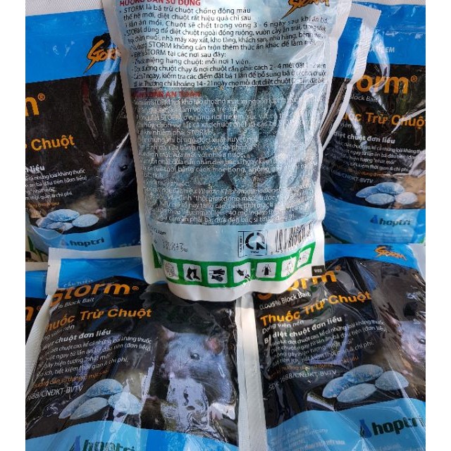 THUỐC DIỆT CHUỘT STORM hộp 5 gói 20 viên