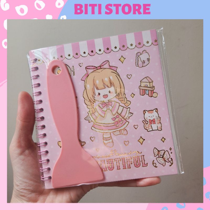 Sổ Chiết Size A6 Tặng Kèm Dụng Cụ Dán Sticker BiTi Store