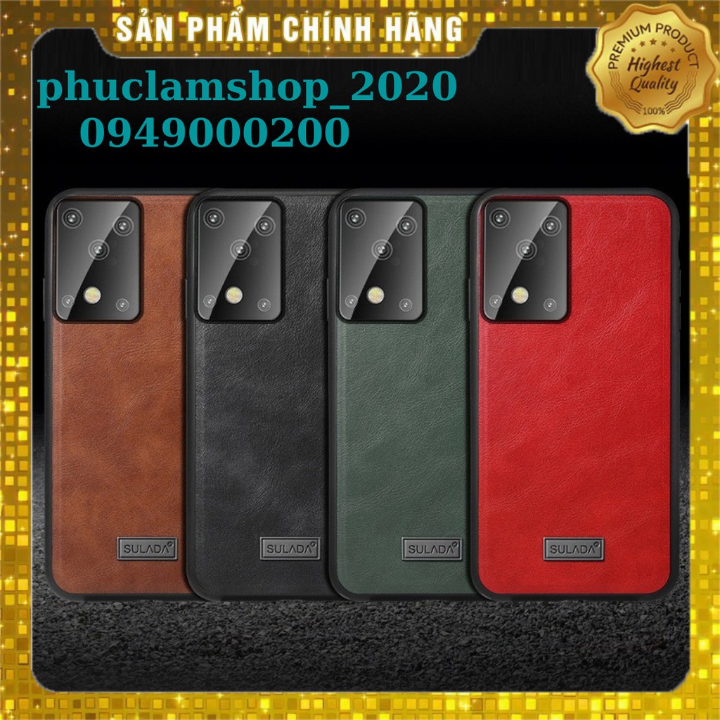 Ốp lưng Sulada da cho Samsung Galaxy S21/S20 Ultra/S21/S20/S10/S9 Plus/S21/S20/S10/S9