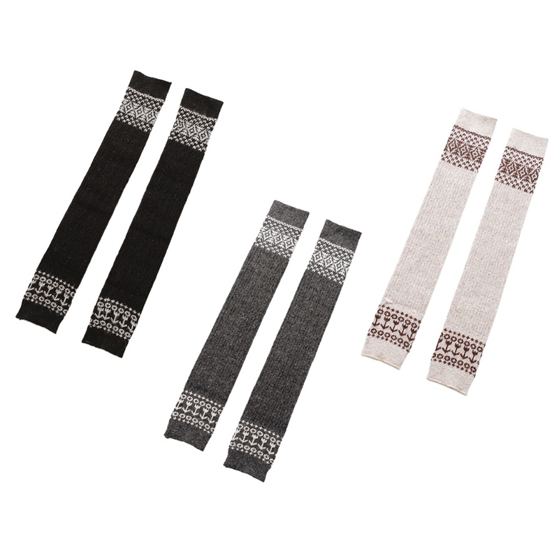 Xiangbao Vớ Dệt Kim Giữ Ấm Chân Dài Quá Gối Họa Tiết Hình Học Vân Kim Cương Cổ Điển Mùa Đông Cho Nữ
