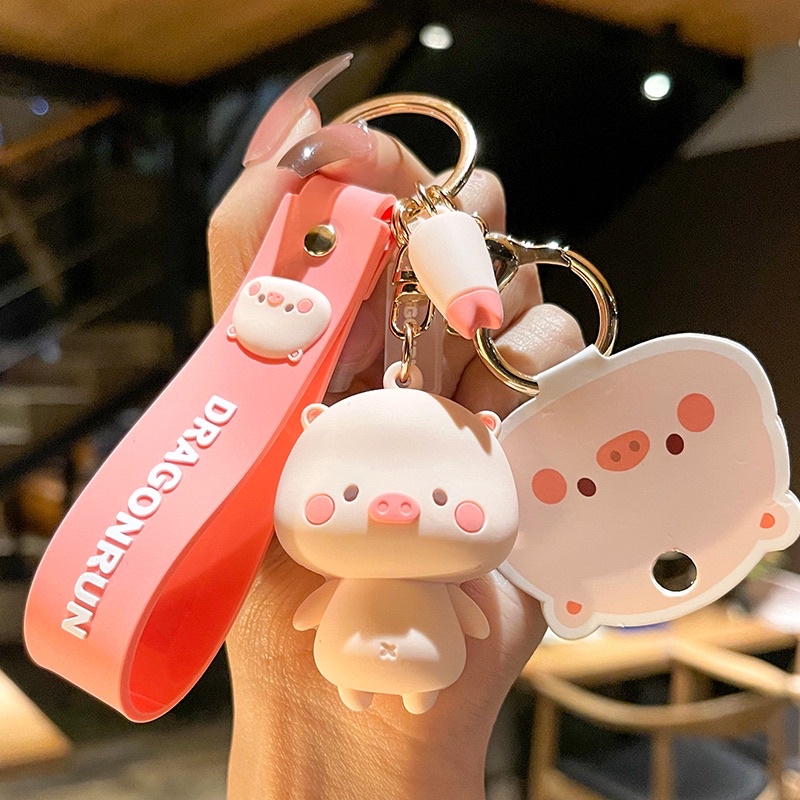 Móc Khoá Heo Đi Xe Máy A73, Móc Chìa Khoá Lợn Con Đáng Yêu