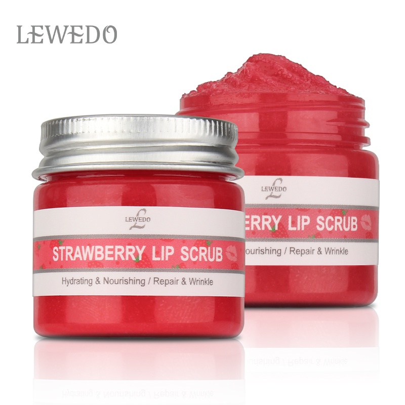 LEWEDO Strawberry Lip Scrub Moisturizing Repair Lip Care 30g