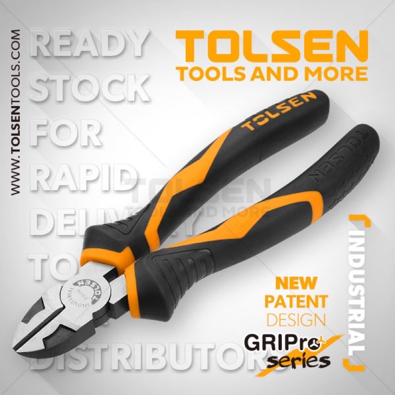 Kìm cắt 6 inch thép Cr-V (CÔNG NGHIỆP) Tolsen 10018 hàng Tốt