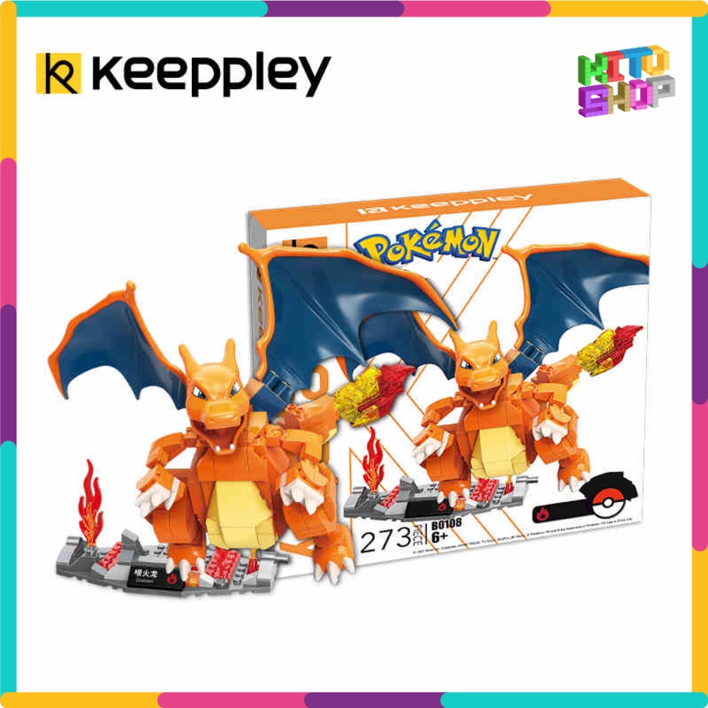 Đồ Chơi Keeppley Lắp Ráp Pokemon Rồng Charizard 273 Chi Tiết B0108 Cho Trẻ Toy Mô Hình Xếp Hình Thôn