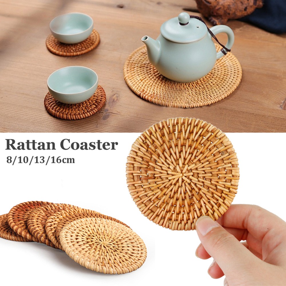 Đế lót ly bằng mây đan độc đáo