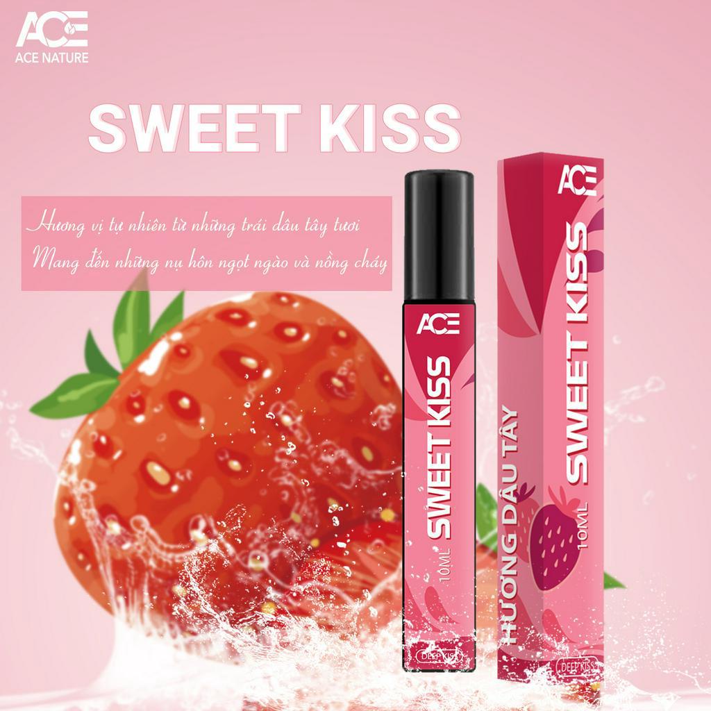 Xịt thơm miệng Deep Kiss ACE cho nam và nữ 10ml với 3 hương vị tự nhiên the mát khử mùi tức thì