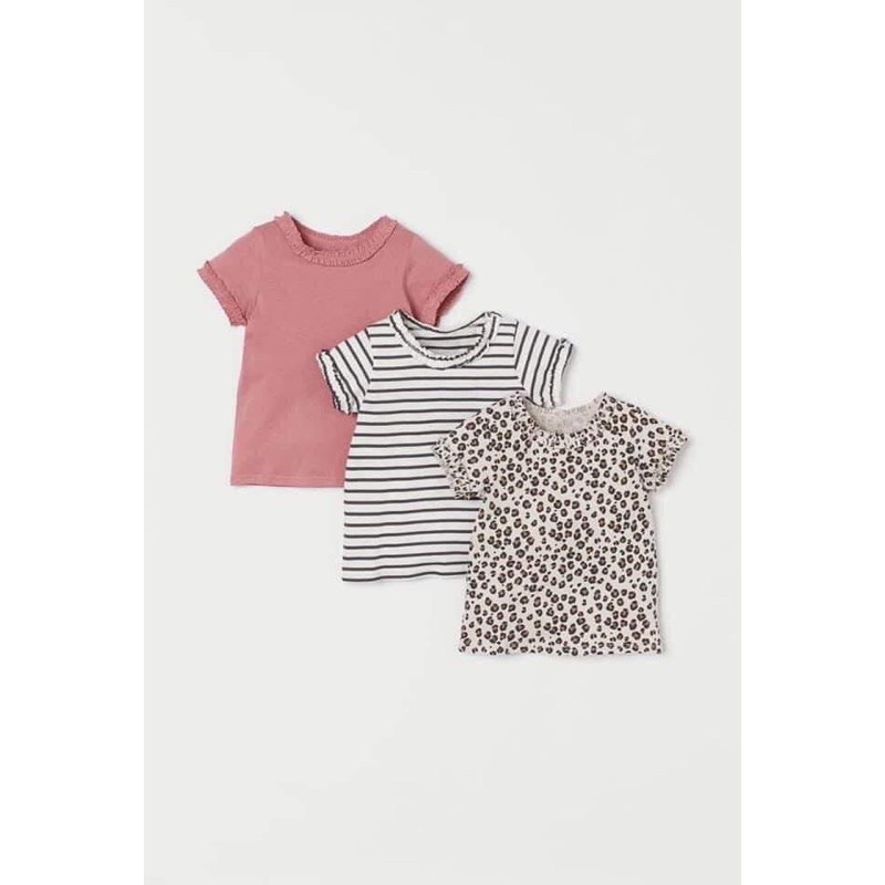 Set 3 quần/ 3 áo cho bé gái HM xinh xinh