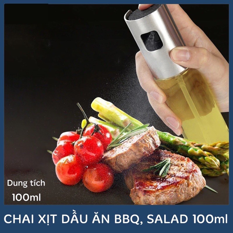 Bình xịt dầu ăn phun sương cho nồi chiên không dầu, nướng BBQ tiện dụng