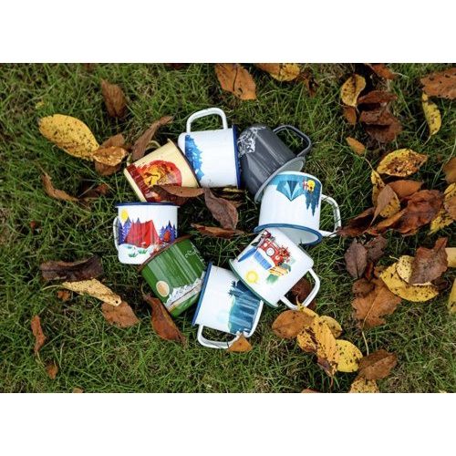 LY TRÁNG MEN EMAYE KUPA 270ML- họa tiết ngẫu nhiên