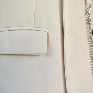 Áo blazer trắng sữa ( ảnh thật ) ( còn màu đen )