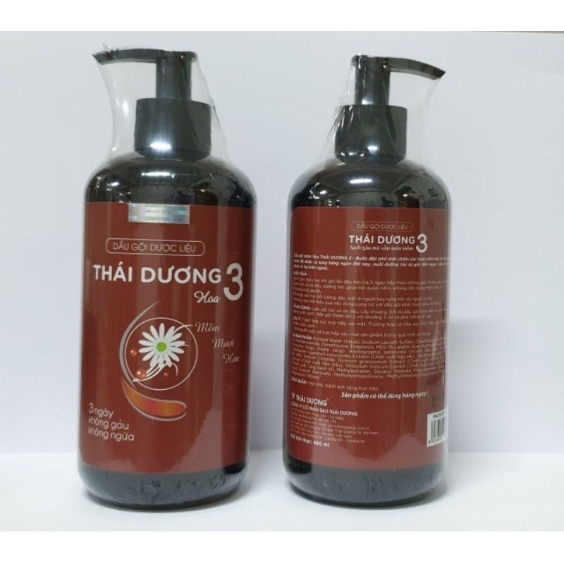 DẦU GỘI DƯỢC LIỆU THÁI DƯƠNG 3 HƯƠNG HOA 480ml (CHÍNH HÃNG SAO THÁI DƯƠNG 100%) [Chính hãng]