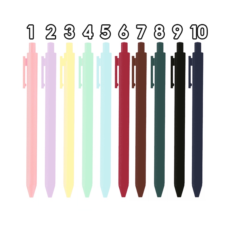 Bút gel đen Winzige bút bi bấm 0.5 mm màu đen ngòi