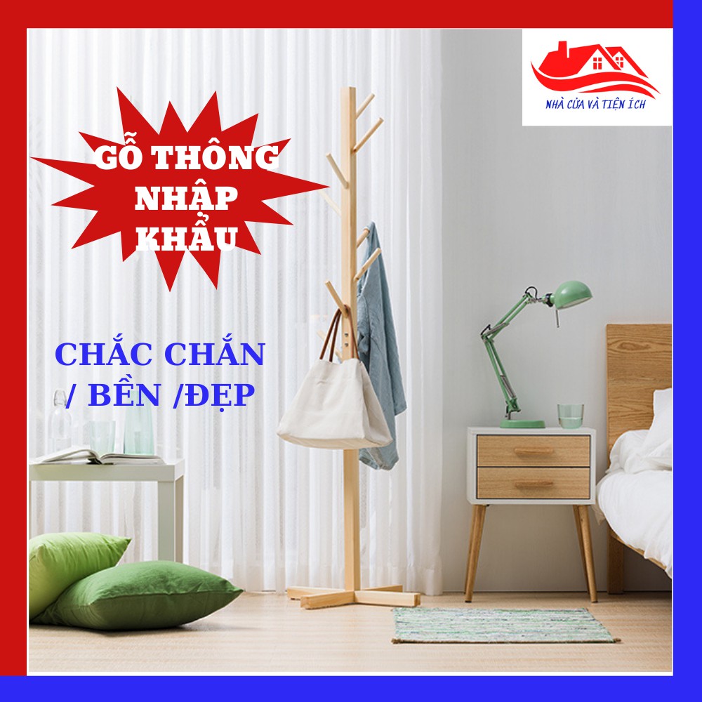 Cây treo quần áo, bằng gỗ thông nhập khẩu, chắc chắn, bền đẹp NHÀ CỬA VÀ TIỆN ÍCH.