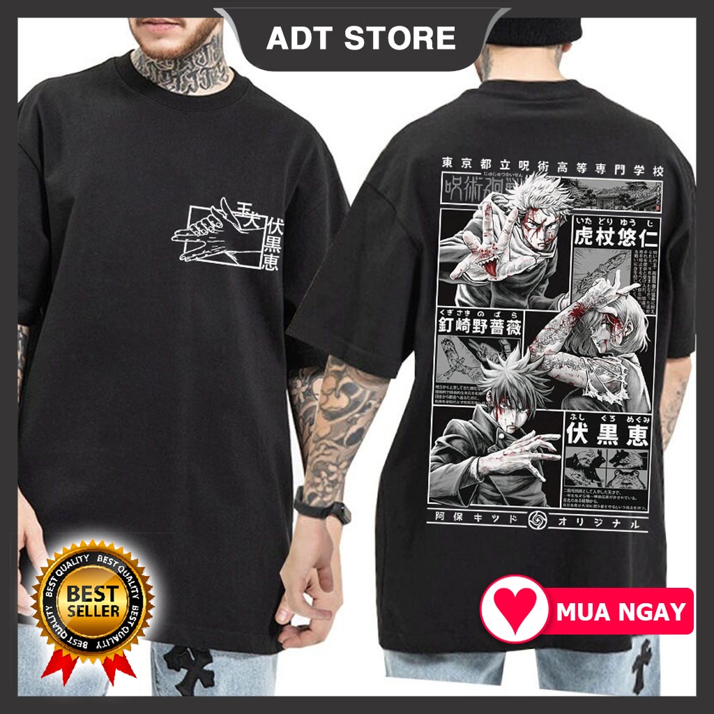 Top 4 Áo thun anime Jujutsu Kaisen Satoru - Sukuna - Itadori Ryomen Sukuna Manga cực chất giá siêu rẻ
