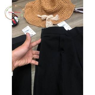 Quần baggy công sở basic chun sau khoá sườn | BigBuy360 - bigbuy360.vn