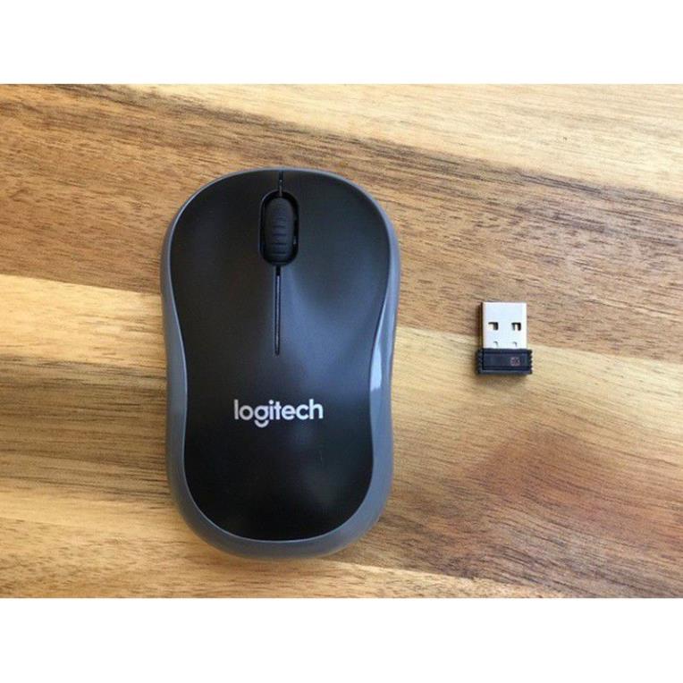 Chuột Máy Tính, Chuột Không Dây LOGITECH M186 Silent Giảm Tiếng Ồn. Tặng Kèm Pin AA