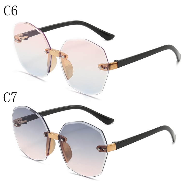 Kính Mát Không Viền Chống Nắng Màu Gradient Thời Trang Cho Bé Trai Và Bé Gái