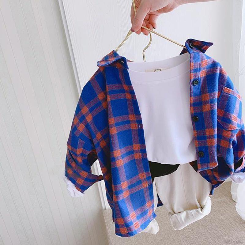 Áo sơ mi tay dài phong cách Hàn Quốc dành cho bé trai