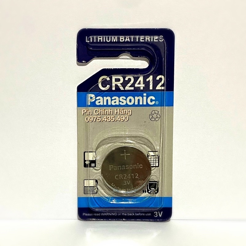 Pin CR2412 Panasonic Lithium 3V Vỉ 1 Viên - Made in Indonesia