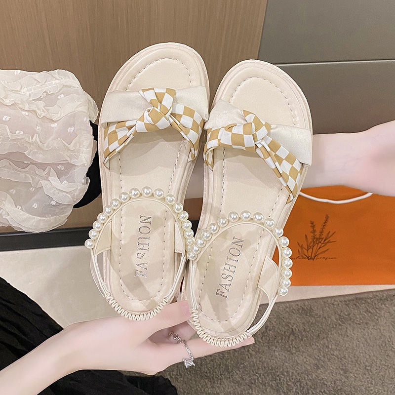 Giày Sandal Đế Dày Phong Cách Hàn Quốc Thời Trang Mùa Hè Hàng Mới Dành Cho Bạn Nữ