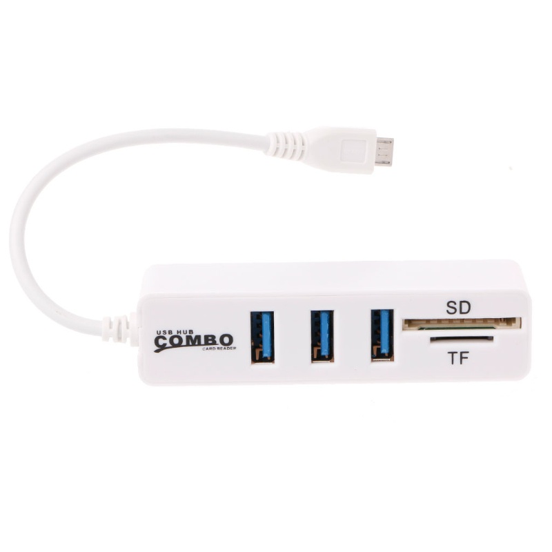 Bộ Chia 3 Cổng USB 2.0 Đọc Thẻ TF / SD Tốc Độ Cao Cho Máy Tính