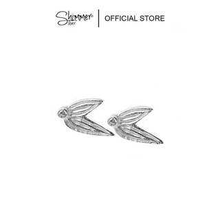Bông tai bạc 925 Bamboo Leaves - Shimmer Silver