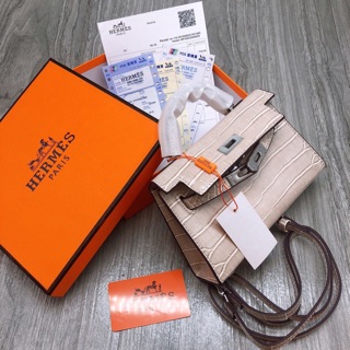 Túi hm da rắn size 19cm fullbox