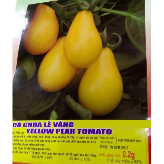 HẠT GIỐNG CÀ CHUA LÊ VÀNG - GÓI 0,2 GRAM