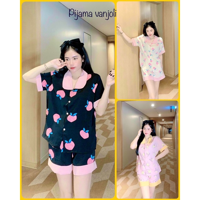 Set Bộ Lụa Mango Đùi cổ bèo sen Đồ Bộ Đồ Mặc Nhà Pijama