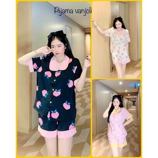 Set bộ lụa mango đùi cổ bèo sen đồ bộ đồ mặc nhà pijama