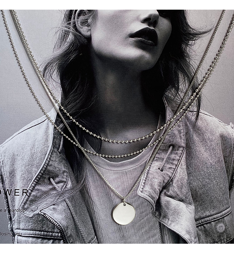 Dây Chuyền Nhiều Lớp Thiết Kế Đơn Giản Sang Trọng Thời Trang Thu Đông 22718