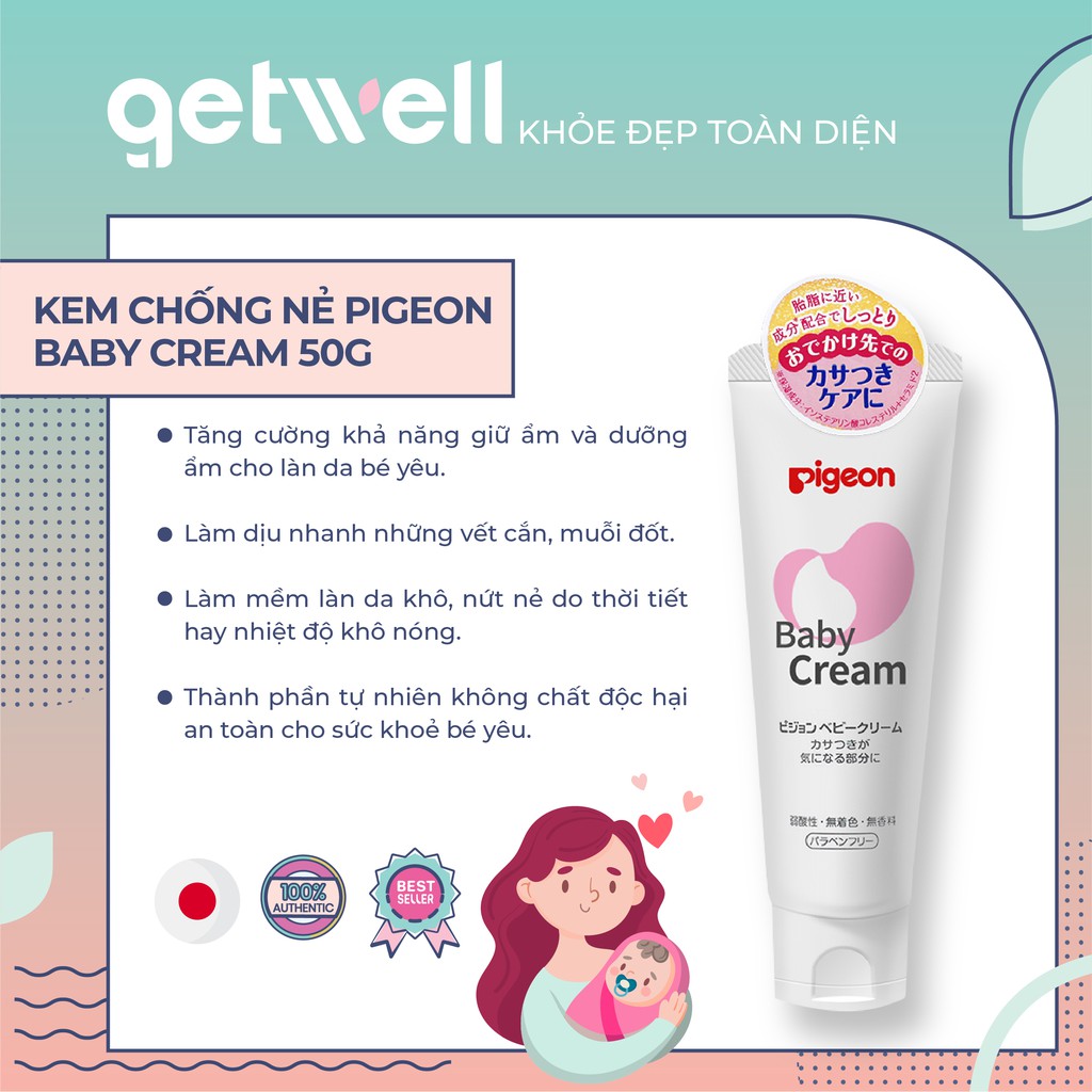 KEM CHỐNG NẺ PIGEON BABY CREAM 50G