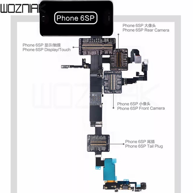 Cáp Quanli test socket iphone 6 6p 6s 6sp 7 7p 8 8p X