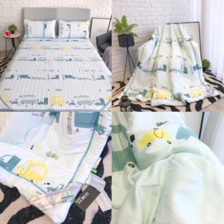Chiếu điều hoà tencel, chiều điều hoà kèm chăn lạnh, thảm mát tencel, chăn lạnh tencel