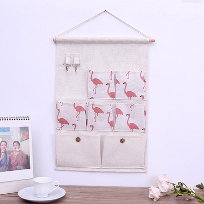 Giỏ vải treo tường đa năng, túi treo tường đựng đồ 7 ngăn tiện dụng