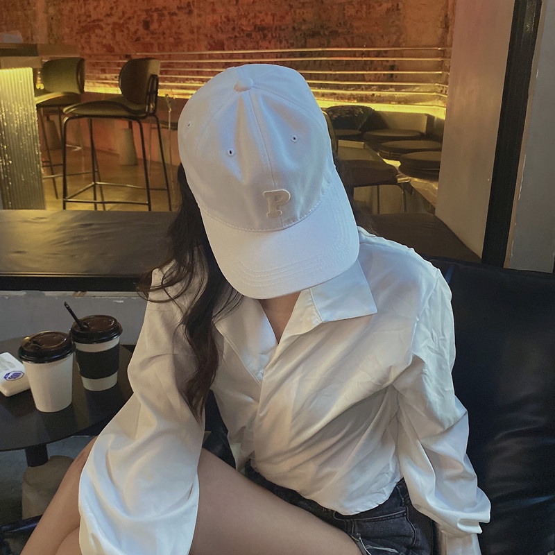 Nón Kết Thêu Chữ P Thời Trang Hàn Quốc Cho Nữ