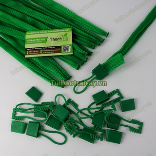 1kg Túi lưới đựng bưởi dài 35cm kèm khóa màu xanh - BLX35