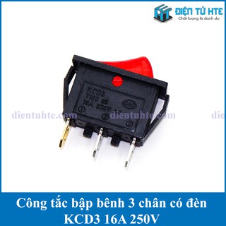Công tắc bập bênh KCD3 16A có đèn