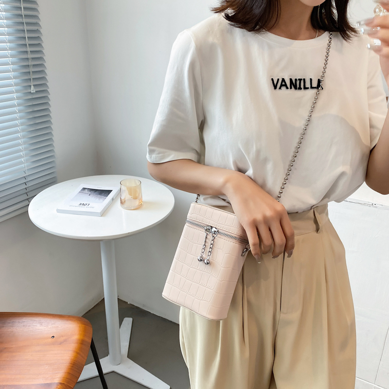 Túi Đeo Vai JASMIN NOIR Bằng Da PU Nhỏ Gọn Phối Dây Xích Thời Trang Cho Nữ
