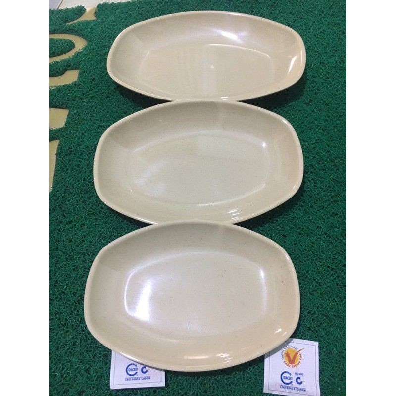 Combo10 Đĩa nâu nhựa melamine cao cấp Fataco đựng các món xào, thịt luộc rất thích hợp