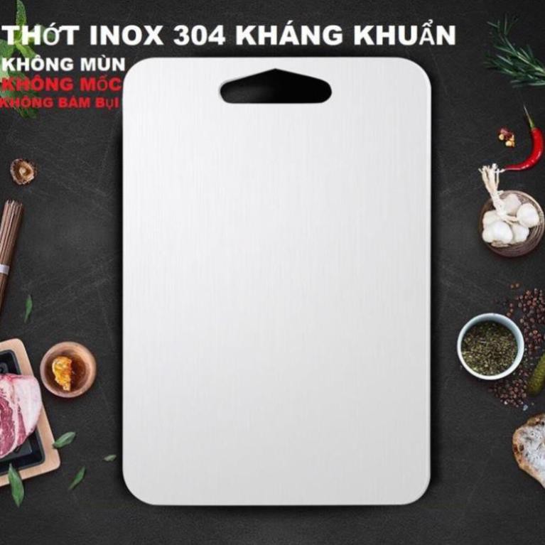 Thớt Inox 304 Kháng Khuẩn Cừờng Lực- Vệ Sinh Dễ Dàng- Chống Ẩm Mốc - Không Xước Dăm- Không Mùn Gỗ tiện ích gia đình